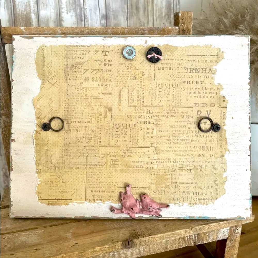 Shabby Chic Rustic Farmhouse Wooden Photo Frame NWT!